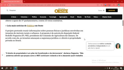 Câmara avança para criar cadastro de invasores de terras.mp4
