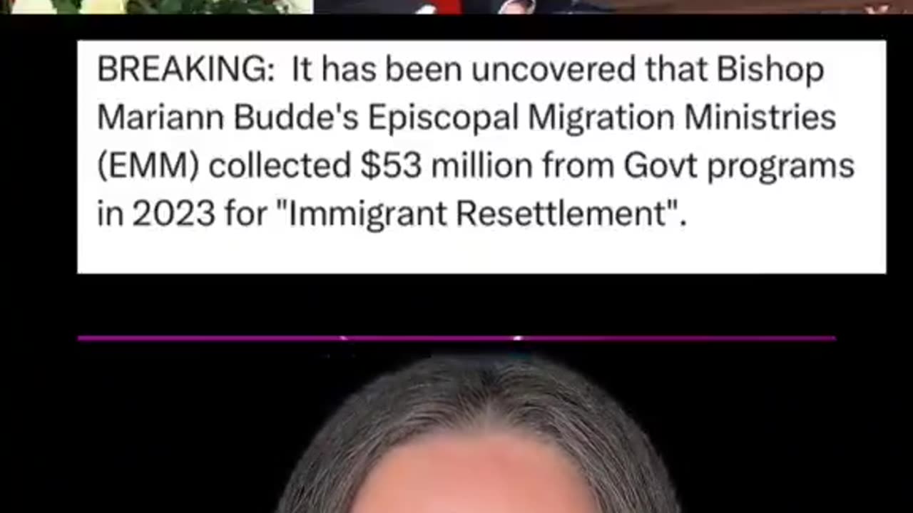 Remember Bishop Mariann Budde , just follow the money