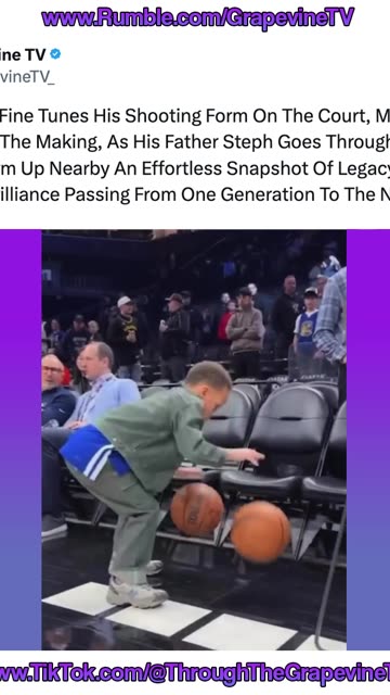 Canon Curry Sharpens His Shot As Steph Warms Up Nearby, A Quiet Moment Of Basketball Legacy.