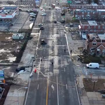The aftermath of the Plane crash in Philadelphia.
