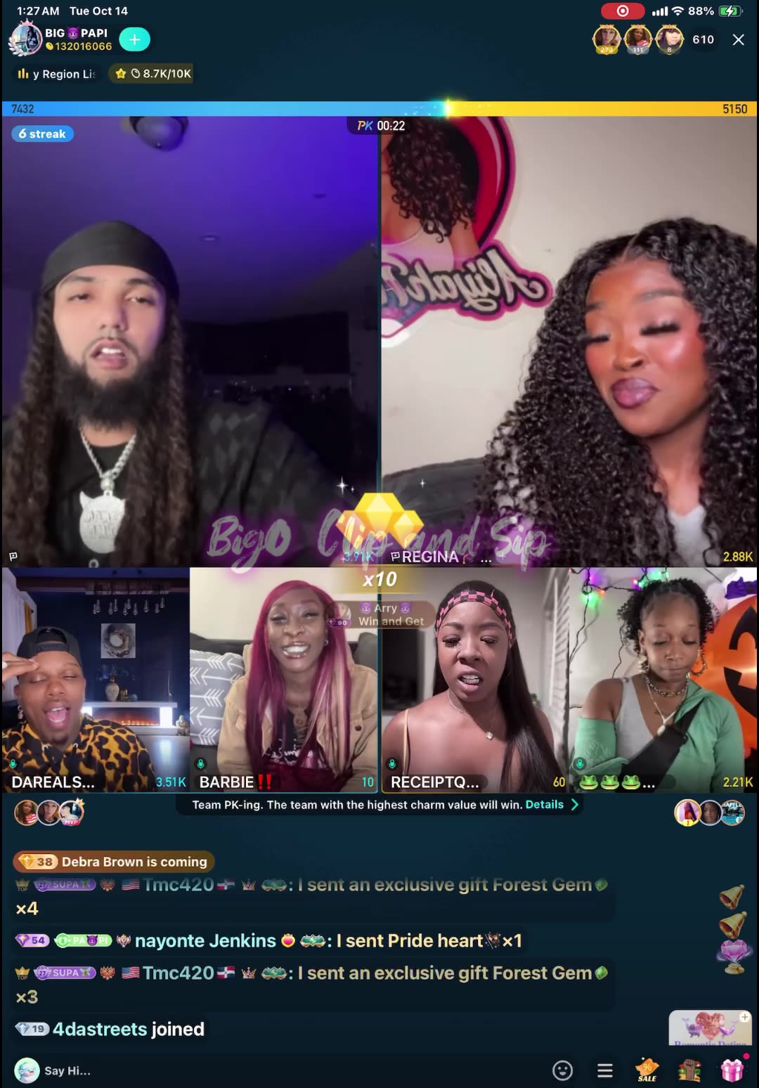 Team PK 21 Liyah Precious Papi Supa Barbie ft 21 vs Liyah linking to fight 10/14/25 #bigoclipandsip