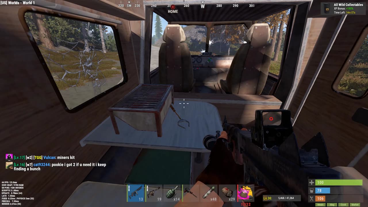 Stuck in my camper in Brit's PVE server - Rust