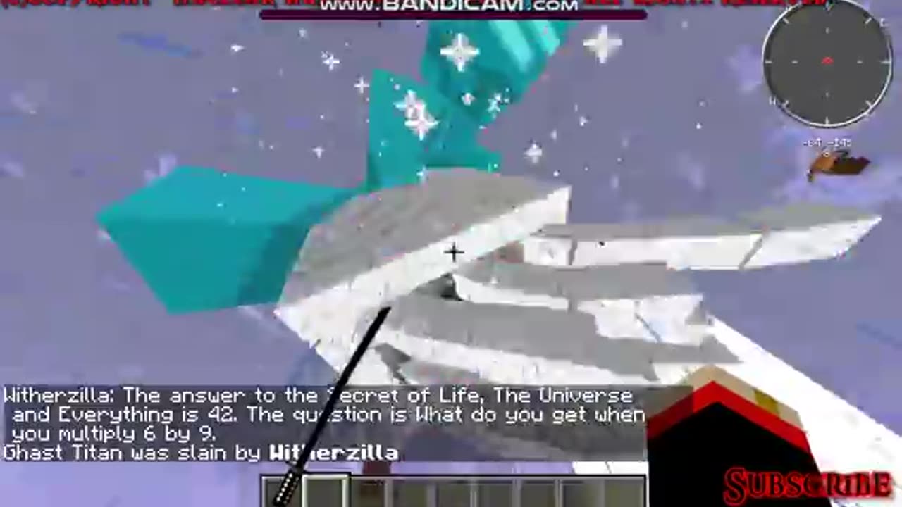 Minecraft Mob Battle Witherzilla vs Ghast Titan