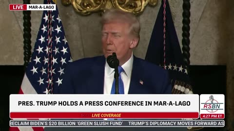 President Donald John Trump's press conference today at Mar-a-Lago: