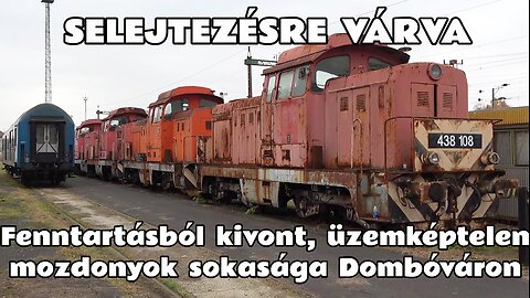 2024.12.05. Leállított, fenntartásból kivont mozdonyok Dombóváron, és egy érkező szerb FLIRT egység.