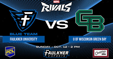 Marvel Rivals- Faulkner Blue vs. UW Green Bay Phoenixes (10/12/2025)