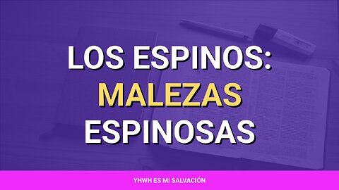 🌱 ️Los espinos: Malezas espinosas | Marcos 4:18-19