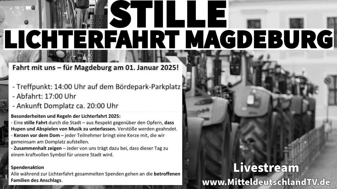 STILLE LICHTERFAHRT MAGDEBURG (01.01.2025 um 17 Uhr) Bördepark bis Domplatz