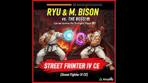 Street Fighter IV CE Ryu & M. Bison vs. THE BOSS! 😱 Can we survive the Strongest Player?