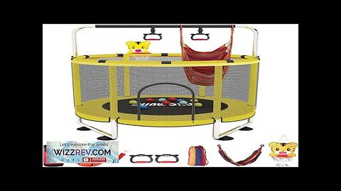 Trampoline for Kids Adjustable Baby Toddler Trampoline with Basketball Hoop 440lbs Indoor Review