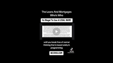 The Loans and Mortgages ...Who's Who?