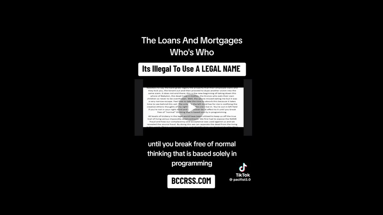 The Loans and Mortgages ...Who's Who?