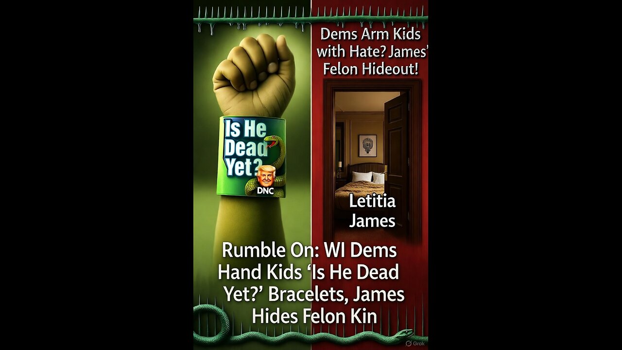 Rumble On: WI Dems Hand Kids 'Is He Dead Yet?' Bracelets, James Hides Felon Kin - Ep. 270, 10/18/25