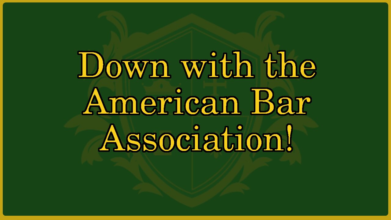 🟢 Texas Considers removing the American Bar Association; Reviving the Judiciary at last! 🟢