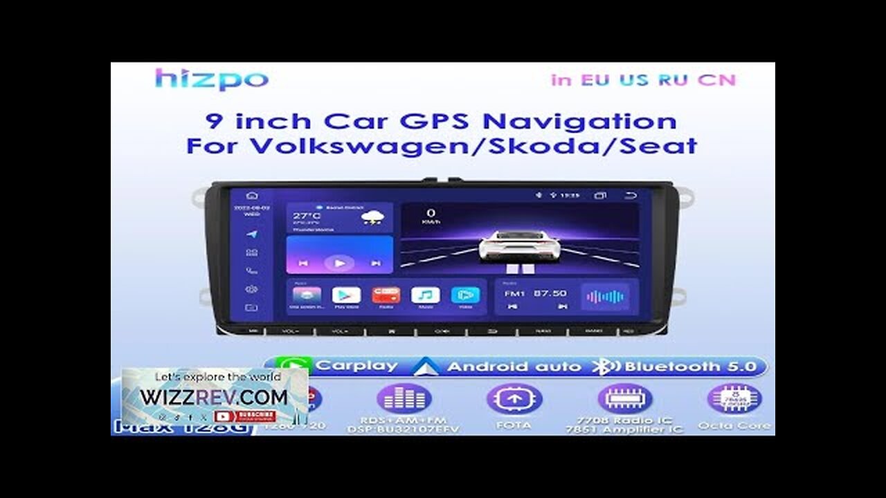 Hizpo 9inch Android Car Radio Automotive Stereo for VW Volkswagen Golf Passat Review