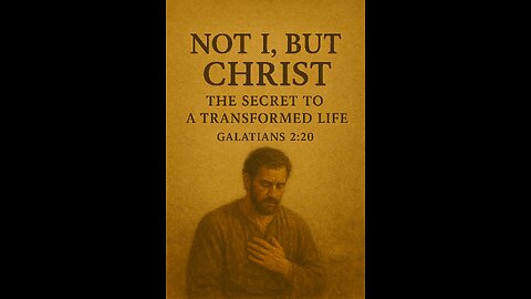 “NOT I, BUT CHRIST — The Secret to a Transformed Life”