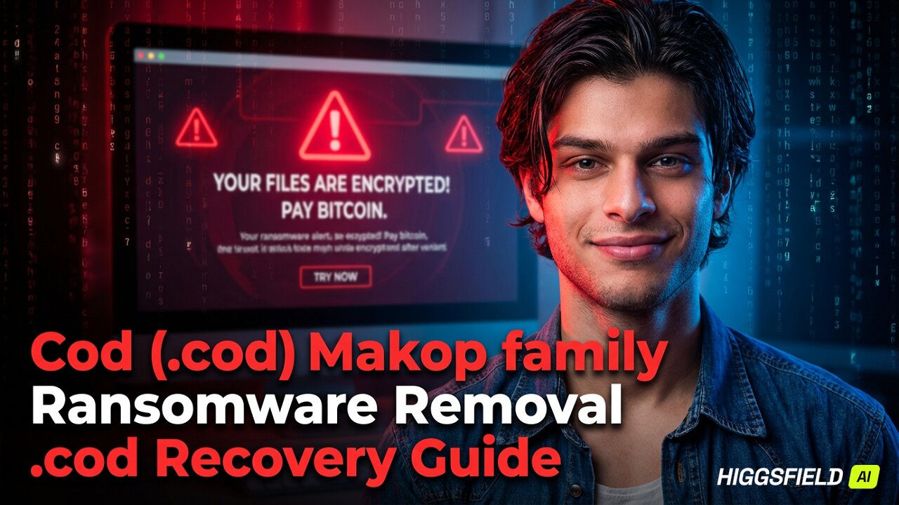 || SOLVED ✅🔘|| Cod (.cod) Makop family ransomware Virus - Removal and Decryption