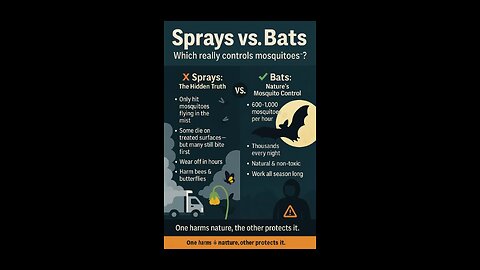 Mosquitoes: what controls them best: sprays… or bats?