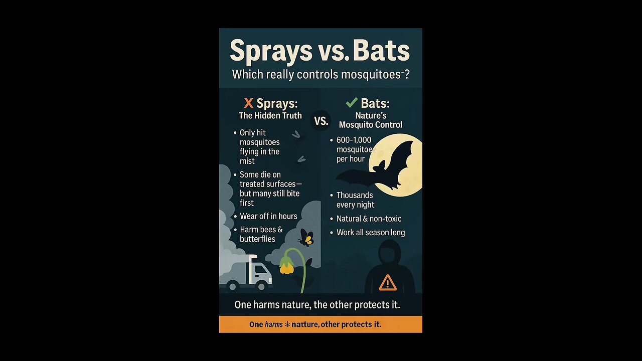 Mosquitoes: what controls them best: sprays… or bats?