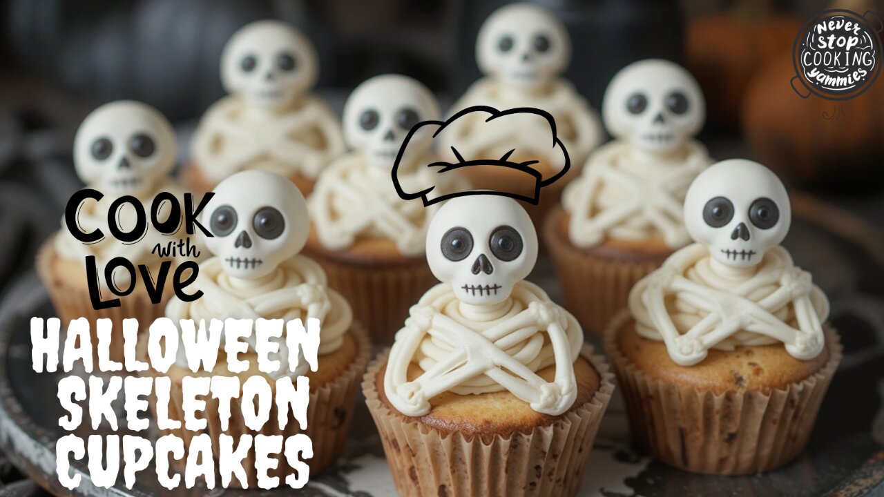 How to Make the Best Halloween Skeleton Cupcakes Ever!