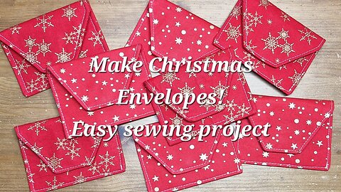 Make these fabric envelopes! Easy Christmas sewing project 🧵🎅