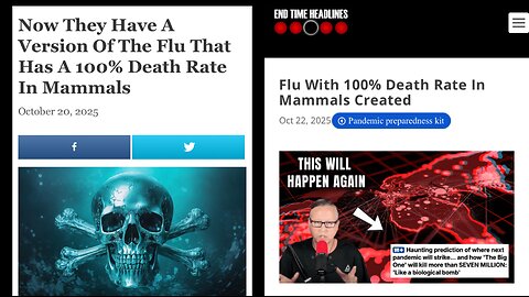 Flu with 100% ‘deletion-rate’ ☠ In Mammals CREATED #pandemic