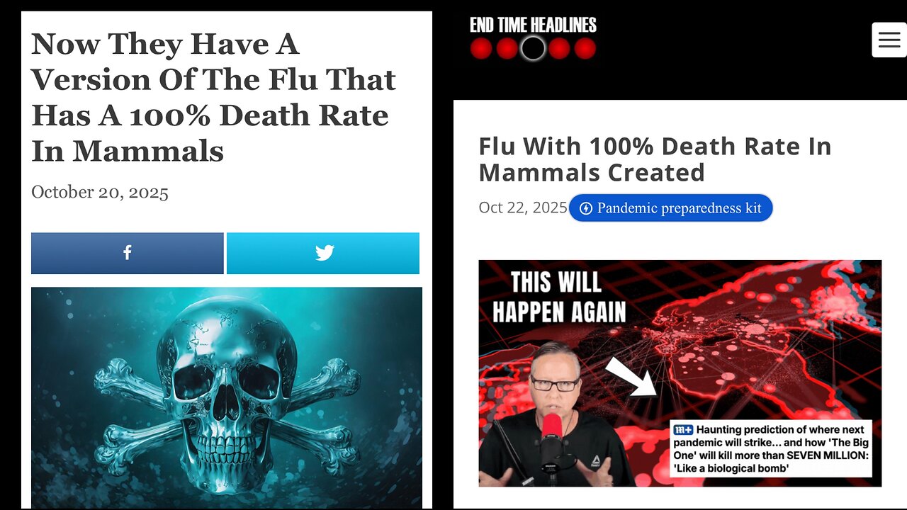 Flu with 100% ‘deletion-rate’ ☠ In Mammals CREATED #pandemic