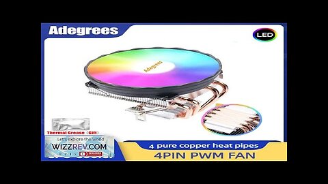 CPU Cooler 4 Heat Pipes 3PIN/4PIN PWM 120MM Low Profile CPU Fan Review