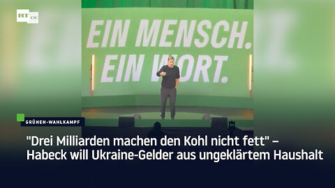 "Technisch möglich": Grünen-Kandidat Habeck für überplanmäßige Ausgabe für die Ukraine