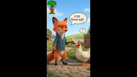The Fox's Promise The fox said to the hen, “I will protect you.”