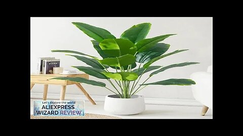 1pc Artificial Plants Large Tropical Palm Tree Fake Banana Plants Leaves Real Review