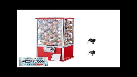 VEVOR 25"H Gumball Machine Vending Coin Bank Vintage Gumballs Dispenser PS Red Review