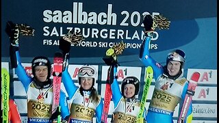 ITALY TEAM GOLD MEDAL at FIS ALPINE WORLD SKI CHAMPIONSHIPS Saalbach 2025