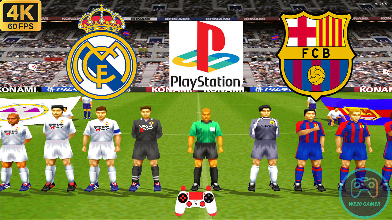 Real Madrid vs Barcelona - Winning Eleven 2002 (ps1) - Full Game