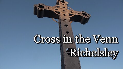 Serene Dawn at Richelsley Hill: Historic Venn Cross and Mary Grotto in Winter Silence