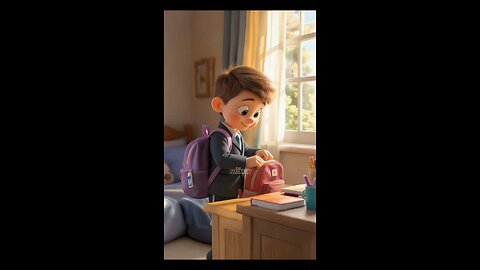 Morning routine starts with a smile. Getting ready for another fun day at school!