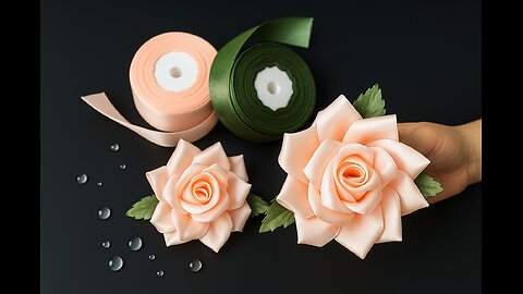 DIY Satin Ribbon Rose | Easy Ribbon Flower Tutorial for Beginners | Handmade Satin Ribbon Crafts