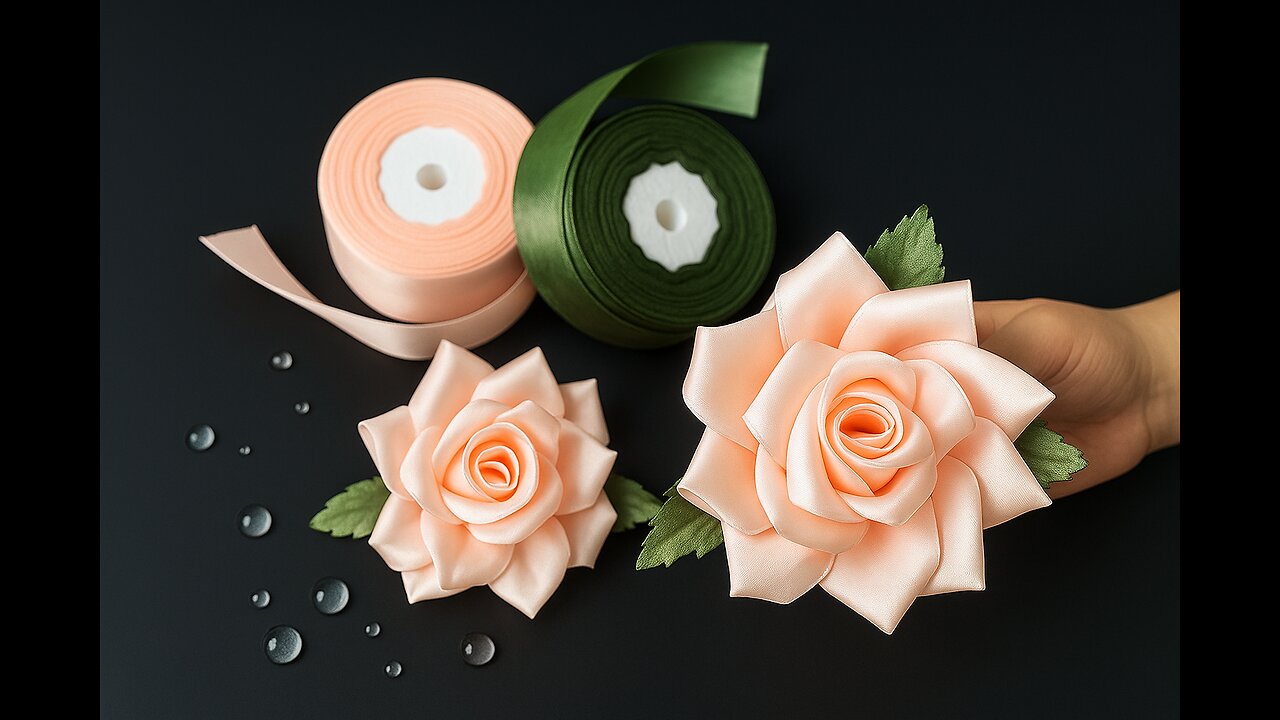 DIY Satin Ribbon Rose | Easy Ribbon Flower Tutorial for Beginners | Handmade Satin Ribbon Crafts