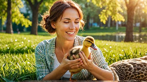 MOM Falls On Her Duckling In An Unexpected Slip?