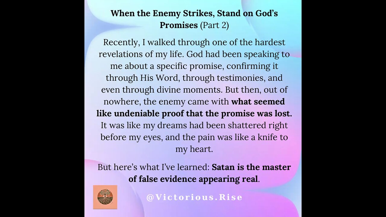 When the Enemy Strikes, Stand on God’s Promises (Part 2)