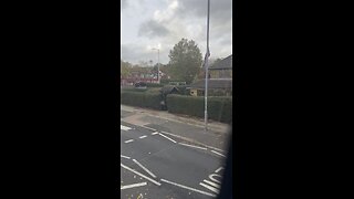 English and British flags everywhere Harrods wood towards Romford