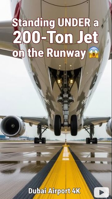 🔥 Standing UNDER a 200-Ton Jet 😱✈️ | Dubai Airport 4K View You Can’t Miss! 🌆 #JetPower #dubai