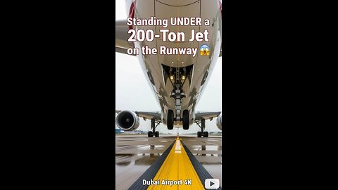 🔥 Standing UNDER a 200-Ton Jet 😱✈️ | Dubai Airport 4K View You Can’t Miss! 🌆 #JetPower #dubai