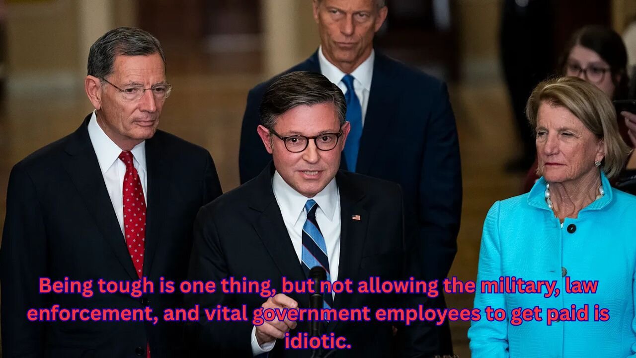 Mike Johnson sees no reason for members of military to be paid during any shut down