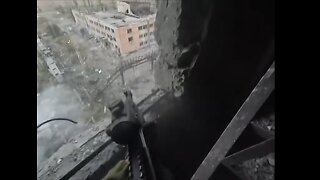 Ukranian soldier defending his position against Russians