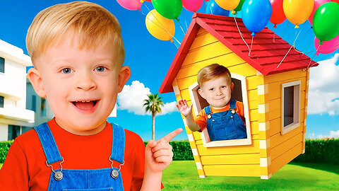 Oliver’s Magical Balloon House Adventure 🎈✨ | Unexpected Sky Journey!