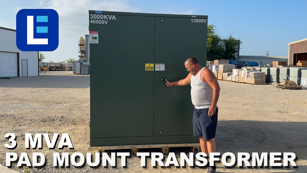 3 MVA Pad Mount Transformer - 46000V Delta Primary, 13800Y/7968 Wye-N Secondary - ONAN/Bell Green