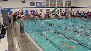 Watch this fantastic swim race finish