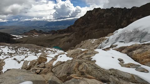 On the way down from Vallunraju #andesmountains