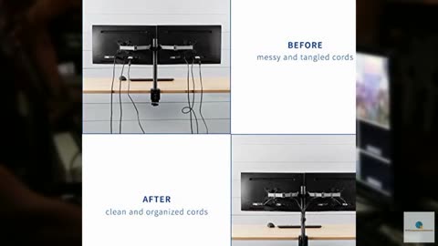VIVO Cable Management Clips for Desk Monitor Stands, Computer Office Workstation